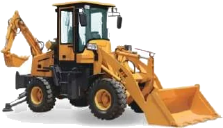 HTX backhoe loader Type A, mesin di belakang kabin
