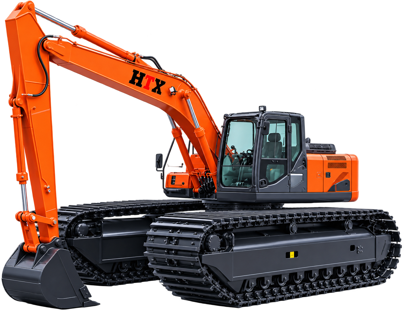 HTX 22088 A — excavator amfibi ponton dengan lengan panjang 16 meter